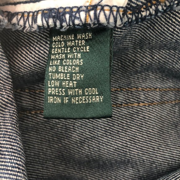 Vintage High Rise Straight Leg Stiff Denim Jeans - Picture 4 of 7